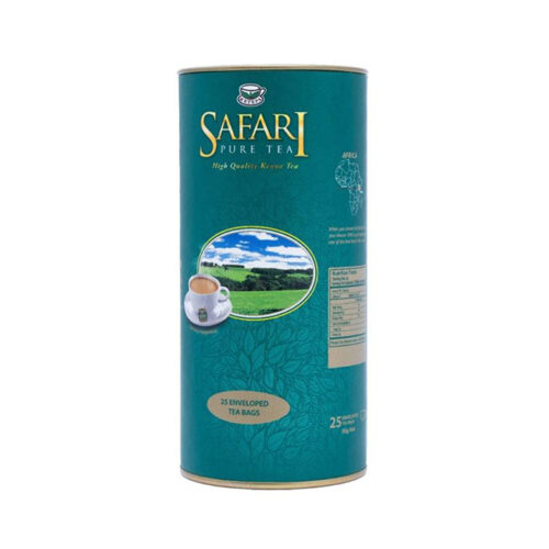 Safari Pure Tea Bags in Cylindrical Tin