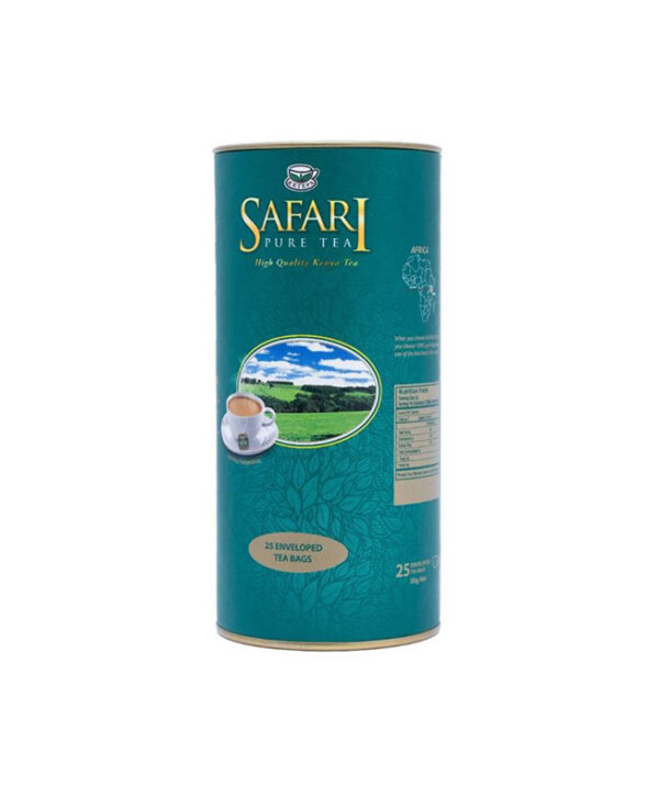 Safari Pure Tea Bags in Cylindrical Tin